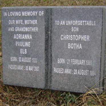 ELS Adrianna Pauline 1933-2007 :: BOTHA Christopher 1989-1994