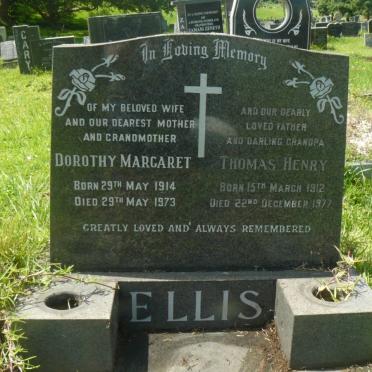 ELLIS Thomas Henry 1912-1977 &amp; Dorothy Margaret 1914-1973