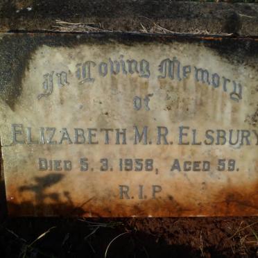 ELSBURY Elizabeth M.R. -1958