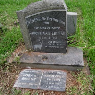 EHLERS Johannes L. 1934-2009 :: EHLERS Joey D. 1940-2011 :: EHLERS Christiaan 1957-1976