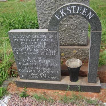 EKSTEEN Godfrey McDonald 1915-1977 :: EKSTEEN Steven Peter 1963-1990 :: EKSTEEN Godfrey McDonald 1975-1994