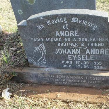 EYSELE Arend Johannes 1929-1994 :: EYSELE Johann Andre 1955-1989