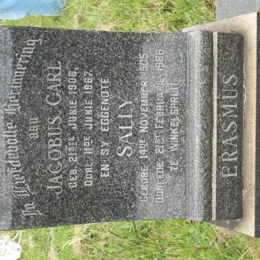 ERASMUS Jacobus Carl 1906-1967 &amp; Sally 1905-1986