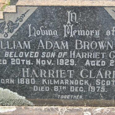 EWING Willam Adam Brown -1929 :: CLARK Harriet -1975