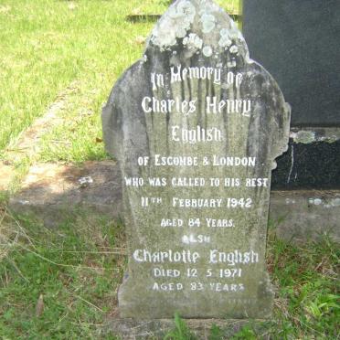 ENGLISH Charles Henry -1942 &amp; Charlotte -1971