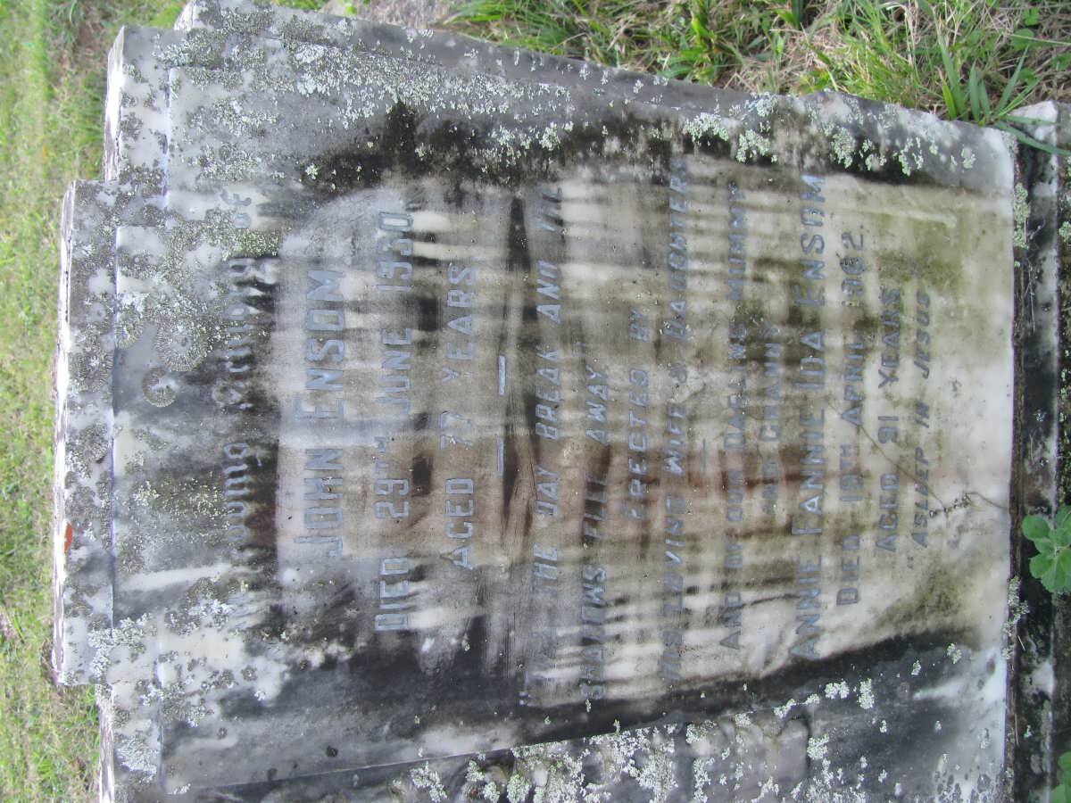 ENSOM John -1930 &amp; Annie Fannie Ida -1962