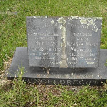 ENGELBRECHT Nicolaas Jacobus Lourens -1970 &amp; Johanna Maria Magdalena -1992