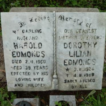 EDMONDS Harold -1960 &amp; Dorothy Lilian 1924-1989 