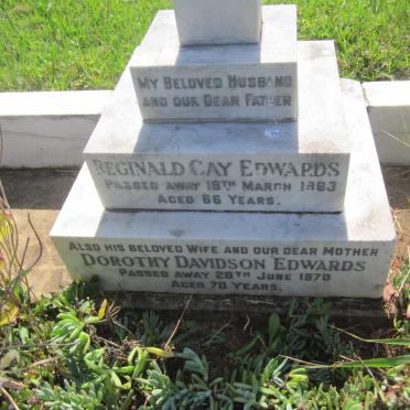 EDWARDS Reginald Cay -1963 &amp; Dorothy Davidson -1970
