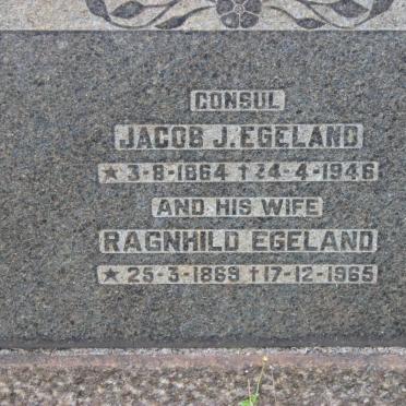 EGELAND Jacob 1864-1946 &amp; Ragnhild 1869-1965
