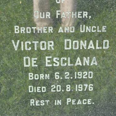 ESCLANA Victor Donald, de 1920-1976