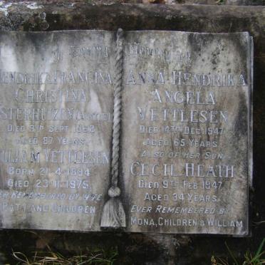 ESTERHUIZEN Hendrika Francina Christina -1962 :: VETTLESEN William 1894-1975 :: VETTLESEN Anna Hendrika Angela -1947
