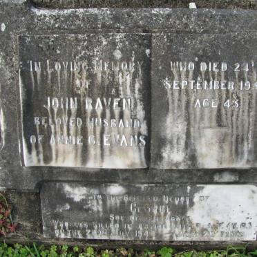 EVANS John Raven -1935 :: EVANS George -1944 