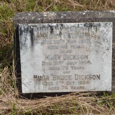 FULTON John -1927 :: DICKSON Hugh Bruce -1964 &amp; Mary -1954