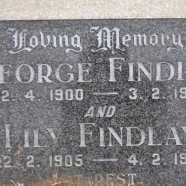FINDLAY George 1900-1973 &amp; Lily 1905-1990