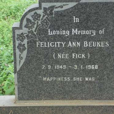 BEUKES Felicity Ann nee FICK 1949-1968