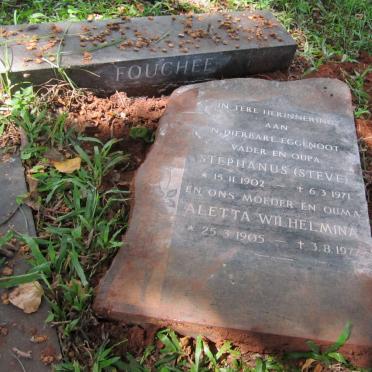 FOUCHEE Stephanus 1902-1971 &amp; Aletta Wilhelmina 1905-1977