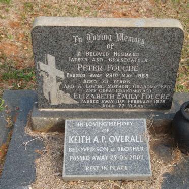 FOUCHÉ Peter -1969 &amp; Elizabeth Emily -1978 :: OVERALL Keith A.P. -2003