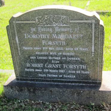 FORSYTH Robert Grant -1967 &amp; Dorothy Margaret -1955