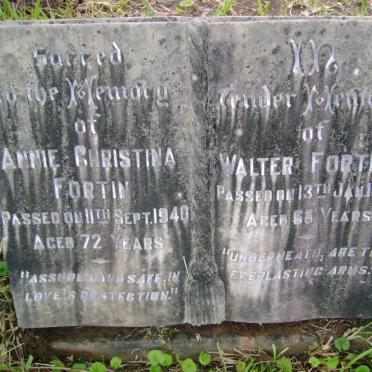 FORTIN Walter -1944 &amp; Annie Christina -1940