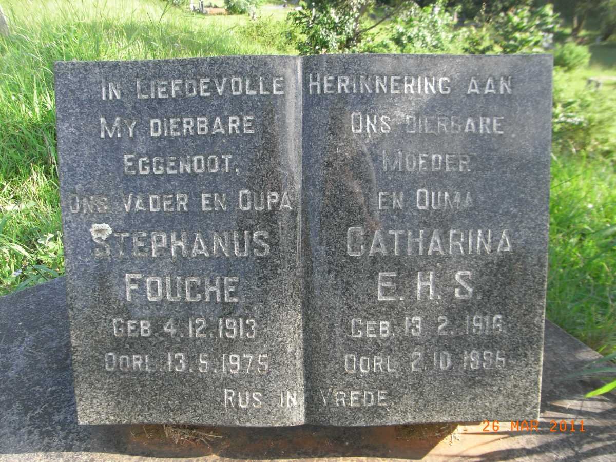 FOUCHE Stephanus 1913-1975 &amp; Catharina E.H.S. 1916-1996