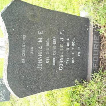 FOURIE Cornelius J.F. 1894-1974 &amp; Johannes M.E. 1894-1968