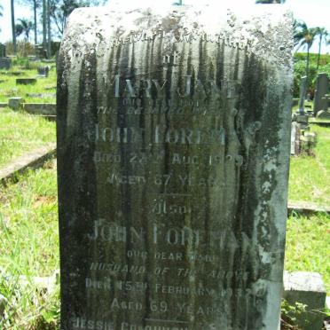 FOREMAN John -1932 &amp;  Mary Jane -1929 :: FOREMAN Jessie nee COLQUHOUN 1896-1972