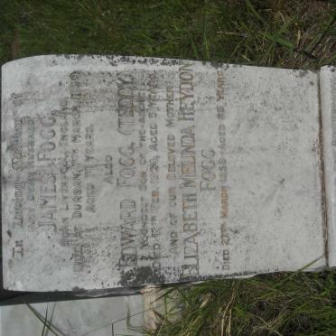 FOGG James -1939 :: FOGG Edward -1924 :: FOGG Elizabeth Melinda Heydon -1958