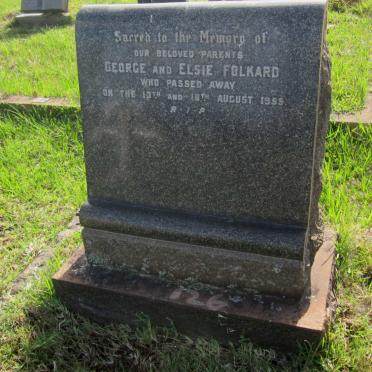 FOLKARD George -1955 &amp; Elsie -1955