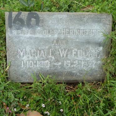 FOURIE Maria L.W. 1910-1967