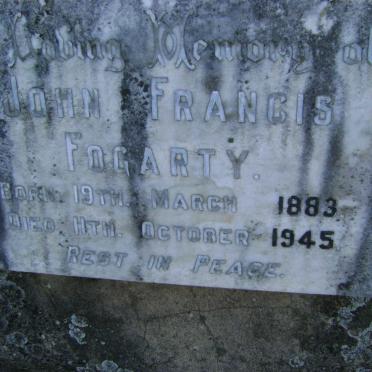 FOGARTY John Francis 1883-1945