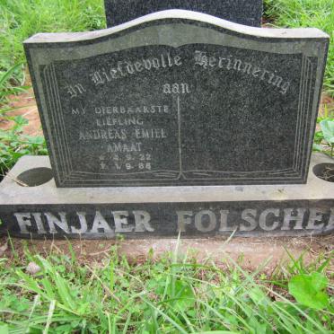 FOLSCHER Andreas Emiel Amaat, FINJAER 1922-1986