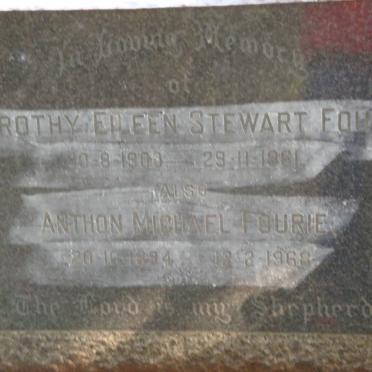 FOURIE Anthon Michael 1894-1968 &amp; Dorothy Eileen Stewart 1903-1961