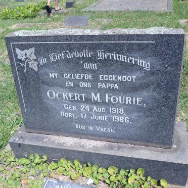 FOURIE Ockert M. 1918-1966 &amp; Anna Susanna 1921-2003