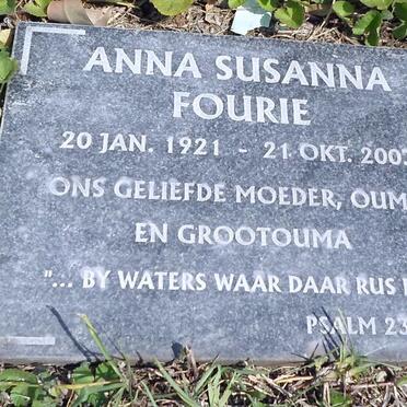 FOURIE Anna Susanna 1921-2003