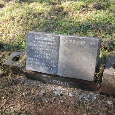 FOURIE Nicolas Jacobus 1920-1981