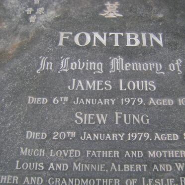 FONTBIN James Louis -1979 &amp; Siew Fung -1979