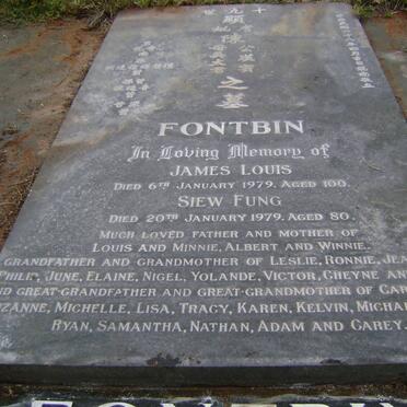FONTBIN James Louis -1979 &amp; Siew Fung -1979