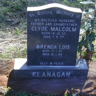FLANAGAN Clyde Malcolm 1932-1977 &amp; Brenda Lois 1937-1995