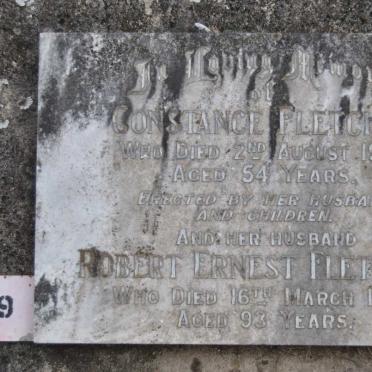 FLETCHER Robert Ernest -1955 &amp; Constance -1922