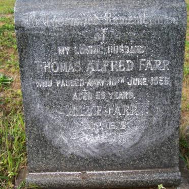 FARR Thomas Alfred -1956 &amp; Millie -1978