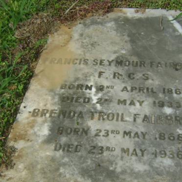 FAIRBRIDGE Francis Seymour 1865-1933 &amp; Brenda Troil 1868-1936 