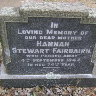 FAIRBAIRN Hannah Stewart -1944