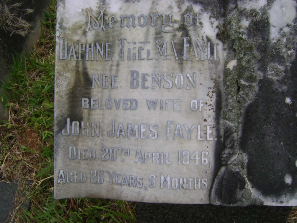 FAYLE Daphne Thelma nee BENSON -1946