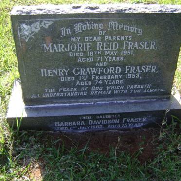 FRASER Henry Crawford -1953 &amp; Marjorie Reid -1951 :: FRASER Barbara Davidson -1982