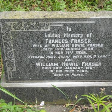 FRASER William Howie -1964 &amp; Frances -1958