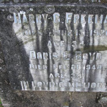 FREEMAN Harry G. -1930 :: BOYD Doris E. -1940