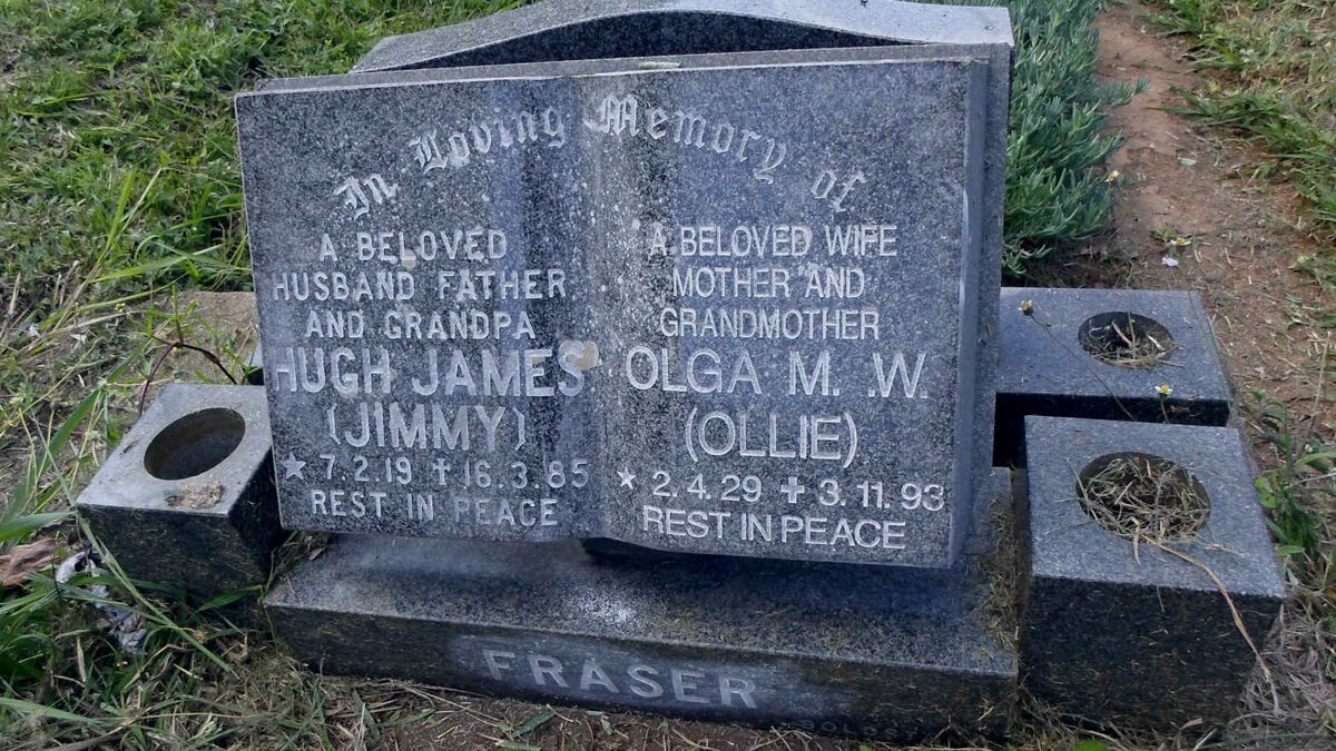 FRASER Hugh James 1919-1985 &amp; Olga M.W. 1929-1993