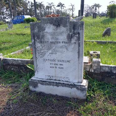 FRANKLIN Herbert Walter -1940 &amp; Gertrude Madeline -1985