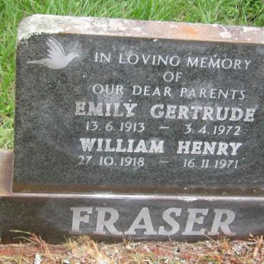 FRASER William Henry 1918-1971 &amp; Emily Gertrude 1913-1972